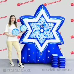 дартс снежинка с дротиками