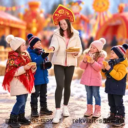 кокошник на масленицу яркий