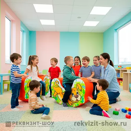 красная игрушка качалка собака
