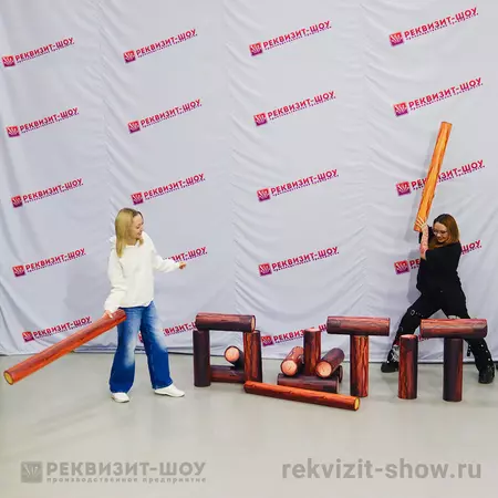 городки и бита принт дерево