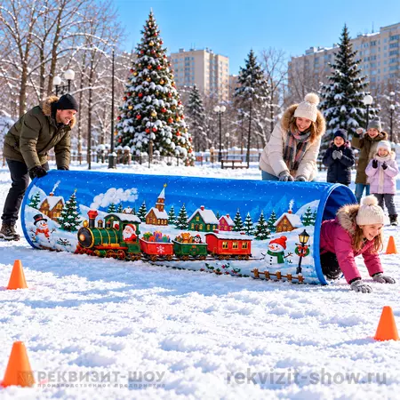 Новогодний поезд с подарками